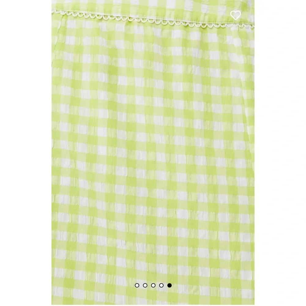 For Love &‎ Lemons Maureen Bralette Top Green Gingham Print S $148